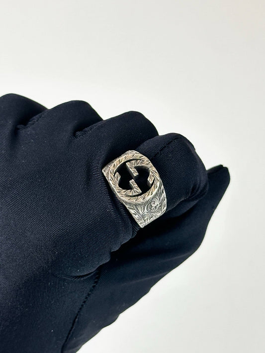 GUCCI INTERLOCKING G ARABESQUE RING