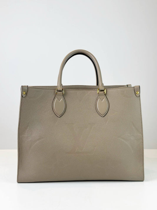 LOUIS VUITTON ON THE GO MM GREY TOTE BAG