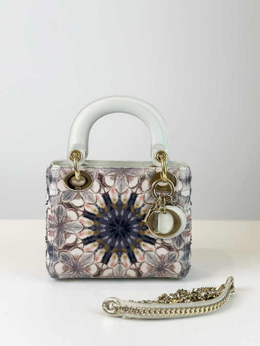 Dior Sunflower Embroidered Lady Dior Bag Mini Size