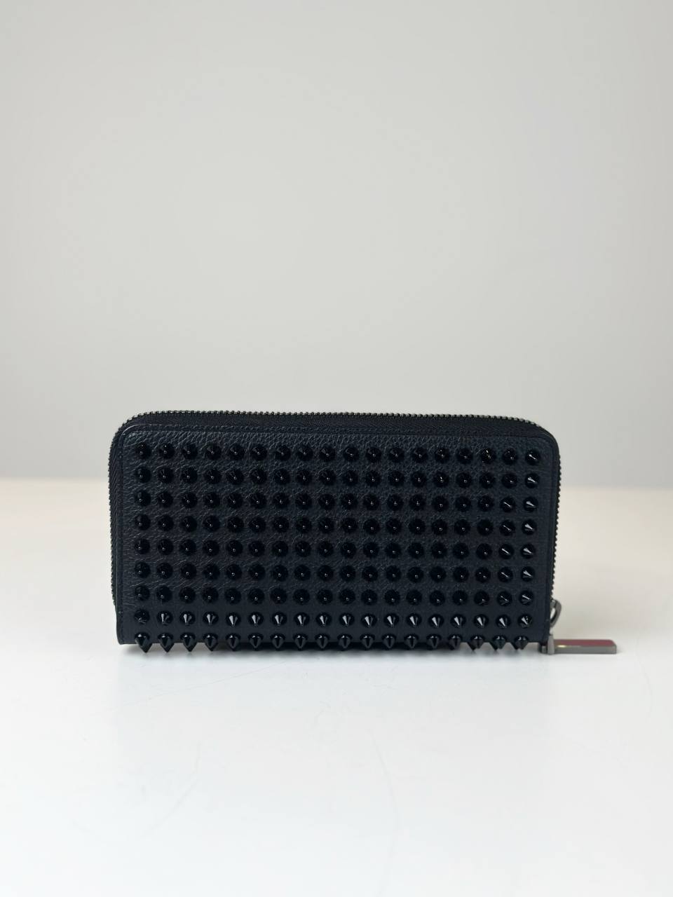 CHRISTIAN LOUBOUTIN PANETTONE SPIKE BLACK LONG WALLET