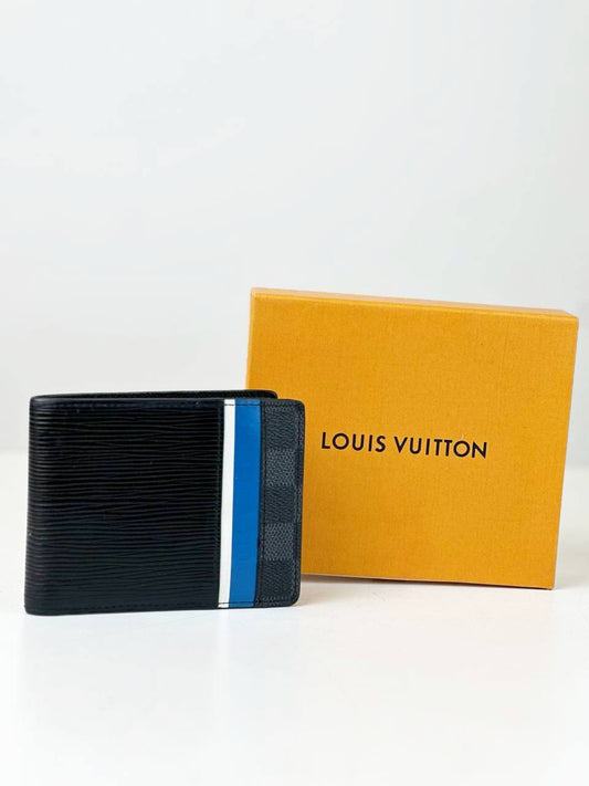 LOUIS VUITTON DAMIER GRAPHITE EPI LEATHER BIFOLD MULTIPLE WALLET FULL SET