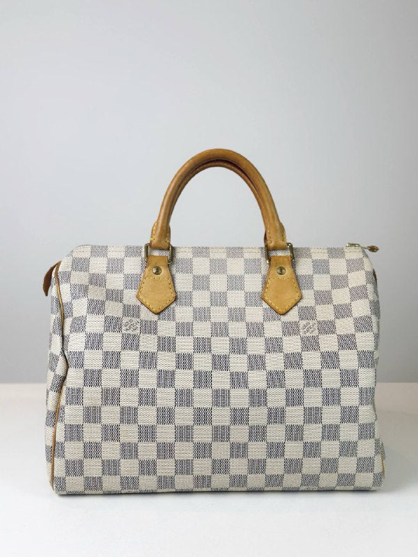 LOUIS VUITTON SPEEDY 30 DAMIER AZUR TOP HANDLE BAG