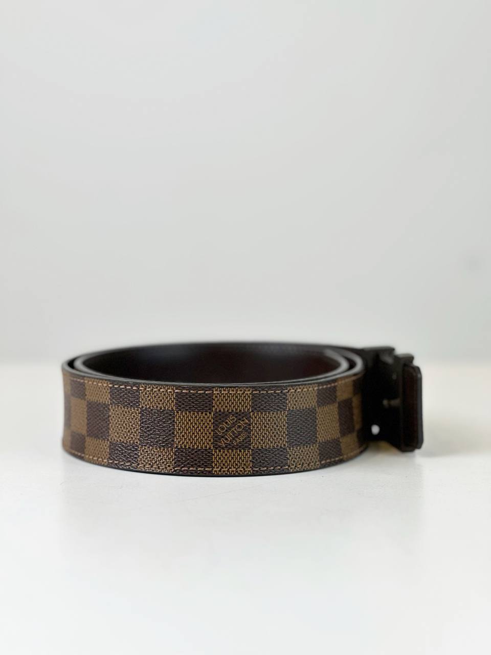 LOUIS VUITTON INITIALES REVERSIBLE DAMIER EBENE BELT