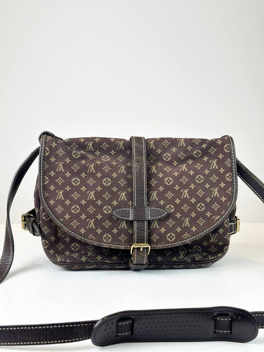 LOUIS VUITTON MINI LIN SAUMUR 30 CROSSBODY BAG