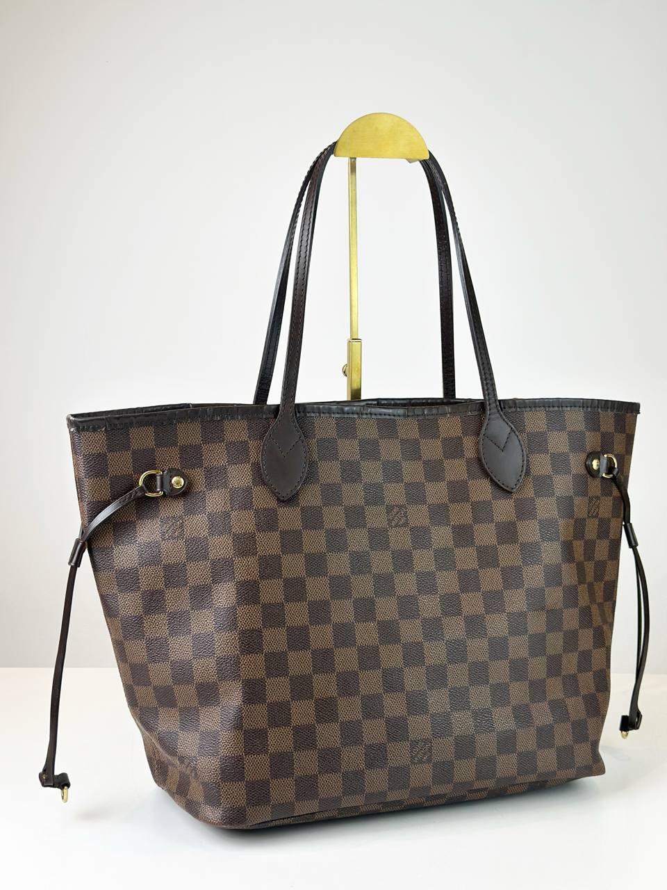 LOUIS VUITTON DAMIER EBENE NEVERFULL MM TOTE BAG