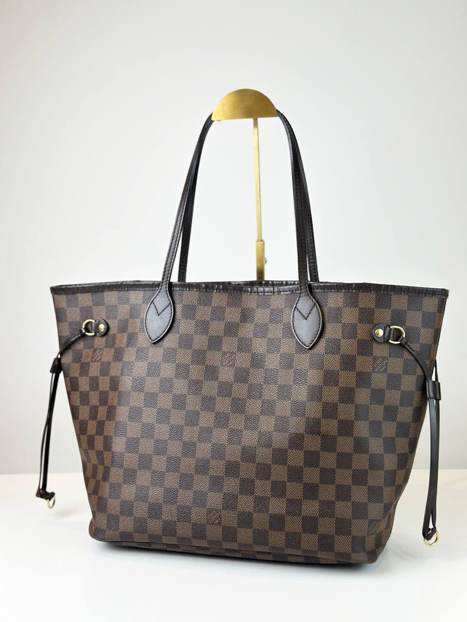 LOUIS VUITTON DAMIER EBENE NEVERFULL MM TOTE BAG