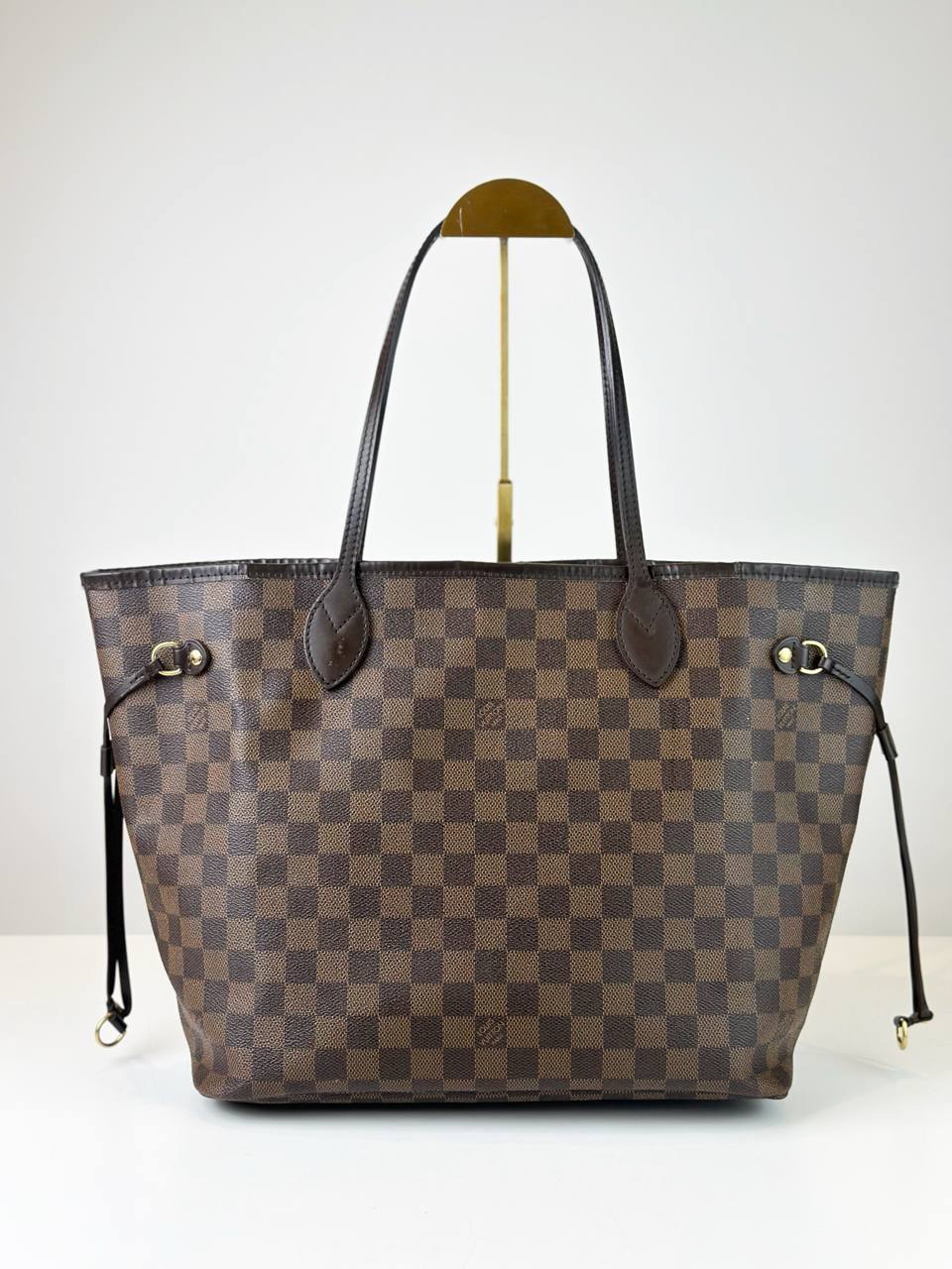 LOUIS VUITTON DAMIER EBENE NEVERFULL MM TOTE BAG