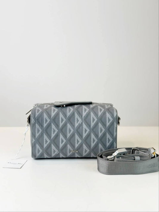 DIOR LINGOT 22 DIAMOND JACQUARD CROSSBODY BAG