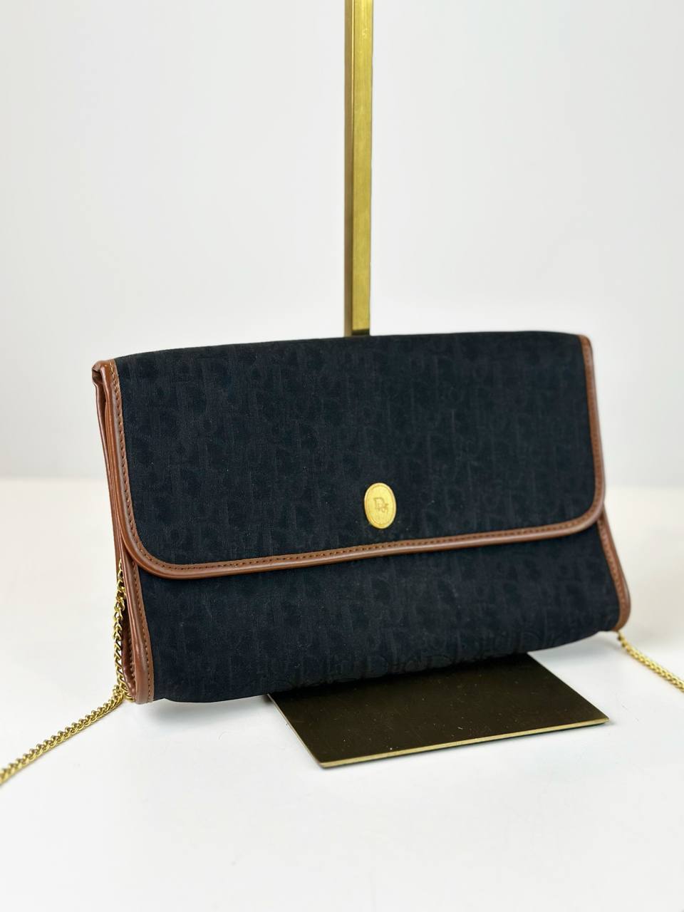 DIOR TROTTER CANVAS VINTAGE WALLET ON CHAIN