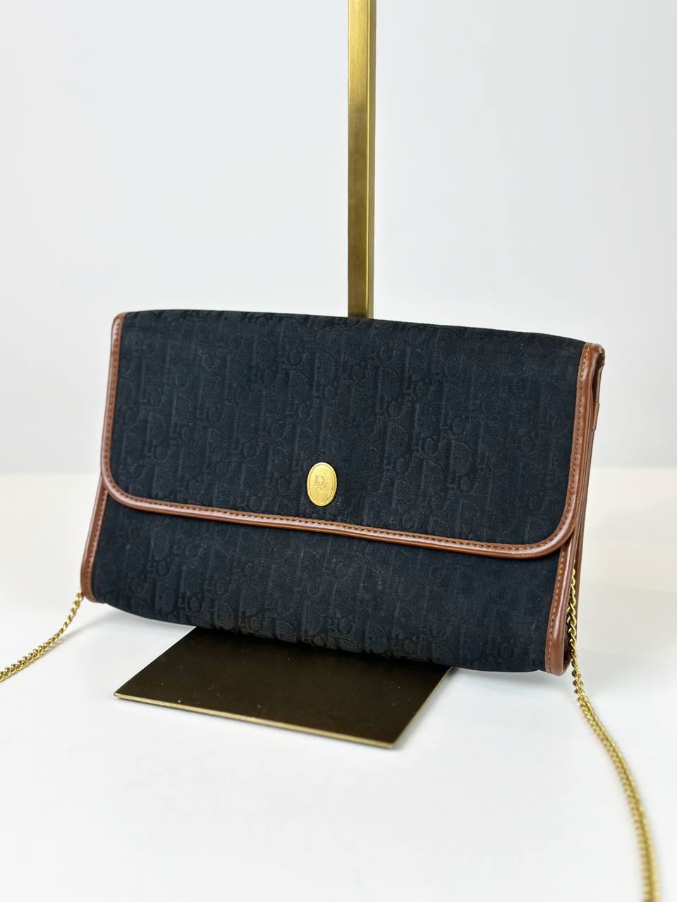 DIOR TROTTER CANVAS VINTAGE WALLET ON CHAIN