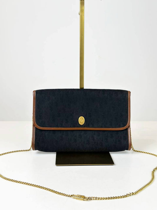 DIOR TROTTER CANVAS VINTAGE WALLET ON CHAIN