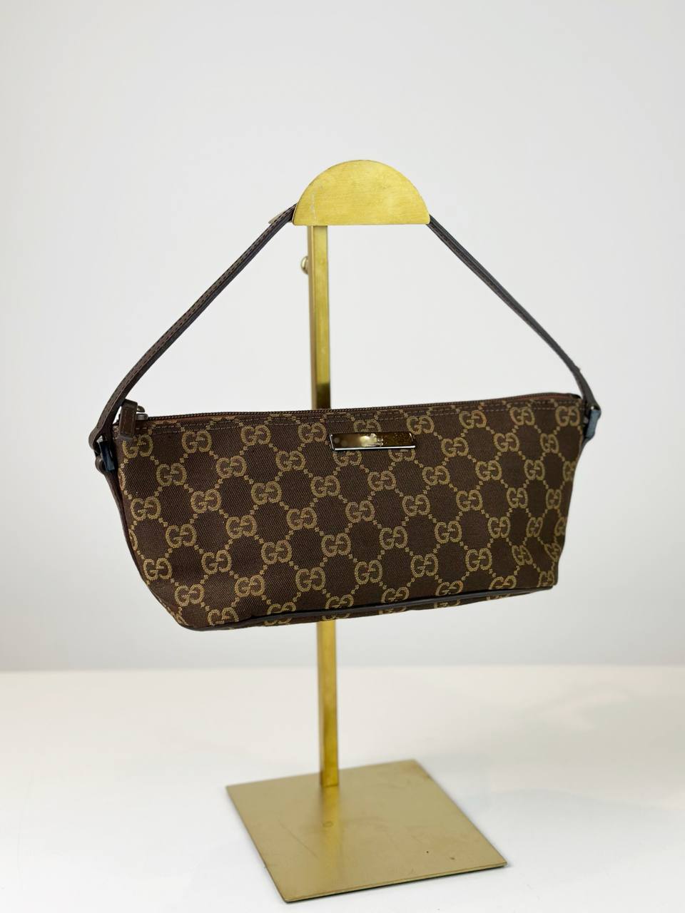 GUCCI GG CANVAS BOAT POCHETTE BAG