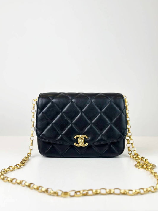 CHANEL MINI SQUARE BLACK SERIES 30 CROSSBODY BAG