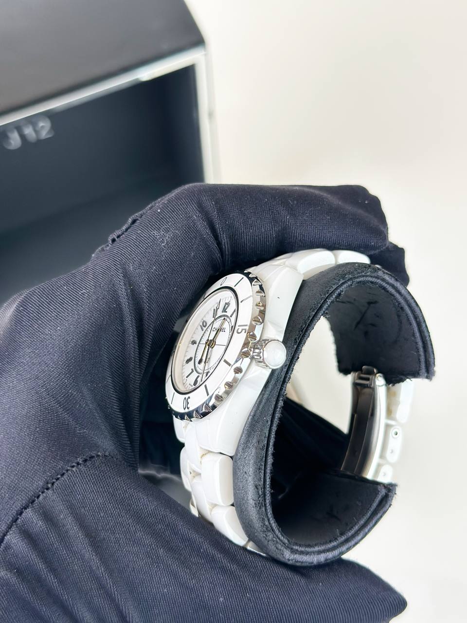 CHANEL J12 WHITE DIAL CERAMIC AUTOMATIC WATCH