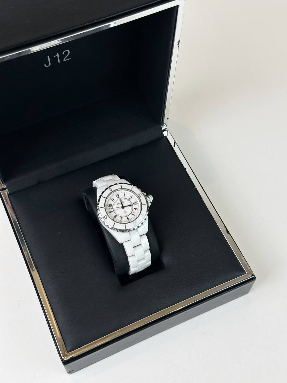 CHANEL J12 WHITE DIAL CERAMIC AUTOMATIC WATCH