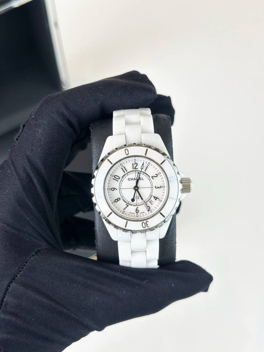 CHANEL J12 WHITE DIAL CERAMIC AUTOMATIC WATCH
