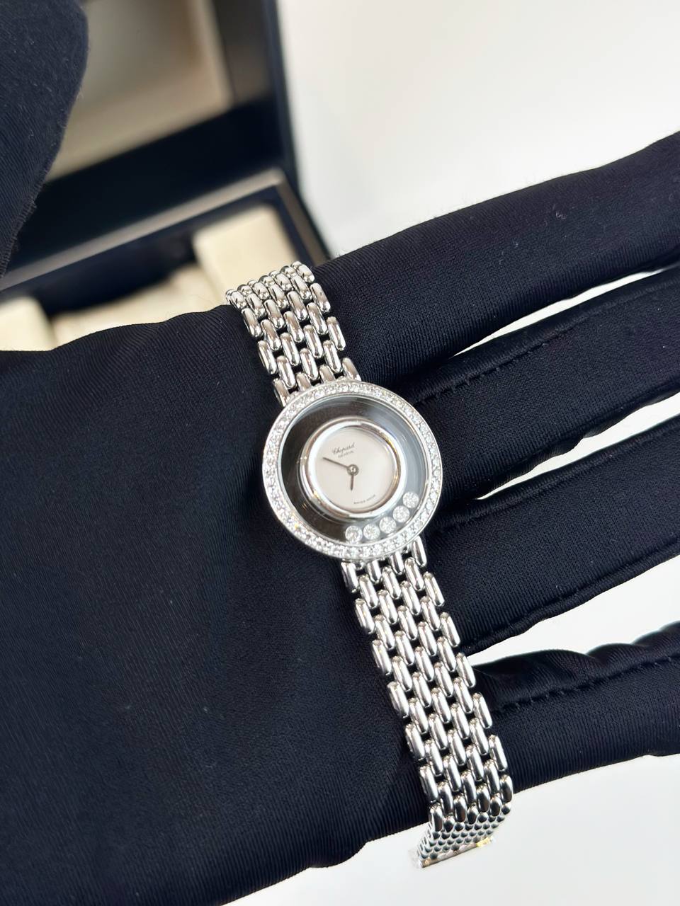 CHOPARD HAPPY DIAMOND WHITE GOLD WATCH