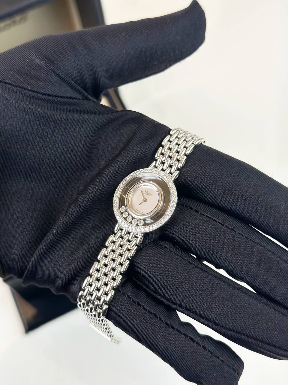 CHOPARD HAPPY DIAMOND WHITE GOLD WATCH