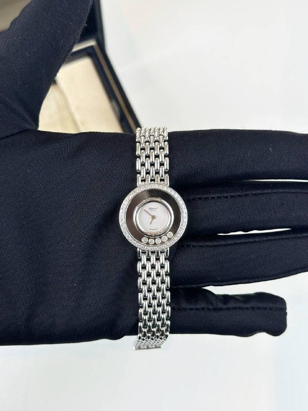 CHOPARD HAPPY DIAMOND WHITE GOLD WATCH
