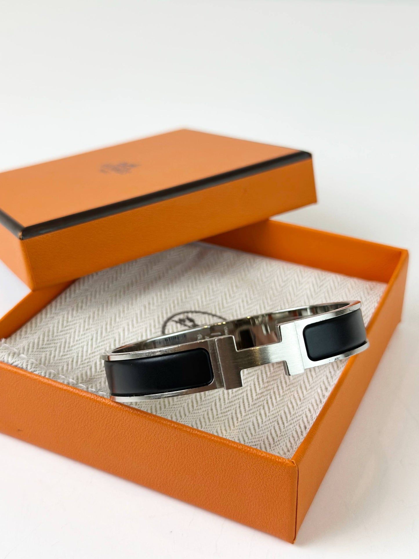 HERMES CLIC CLAC H BRACELET BLACK FULL SET