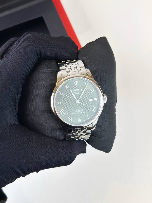 TISSOT LE LOCLE POWERMATIC 80 GREEN DIAL AUTOMATIC WATCH