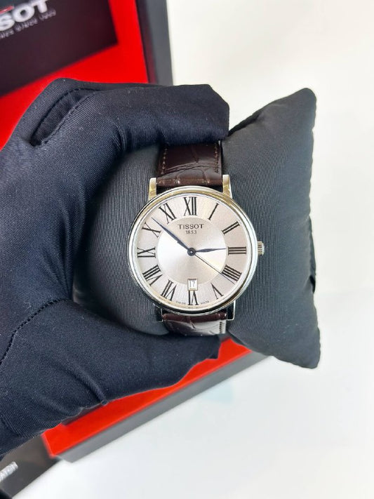 TISSOT CARSON PREMIUM SILVER DIAL QUARTZ WATCH