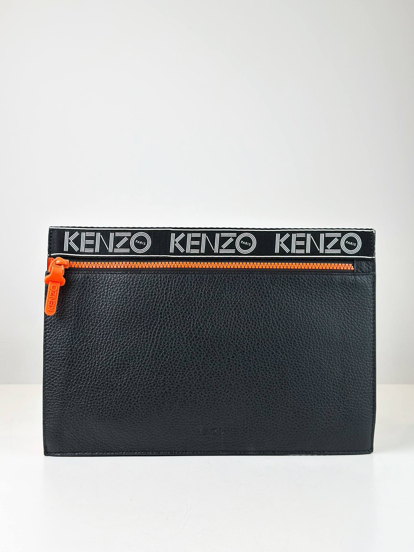 KENZO SPORT BLACK LEATHER CLUTCH