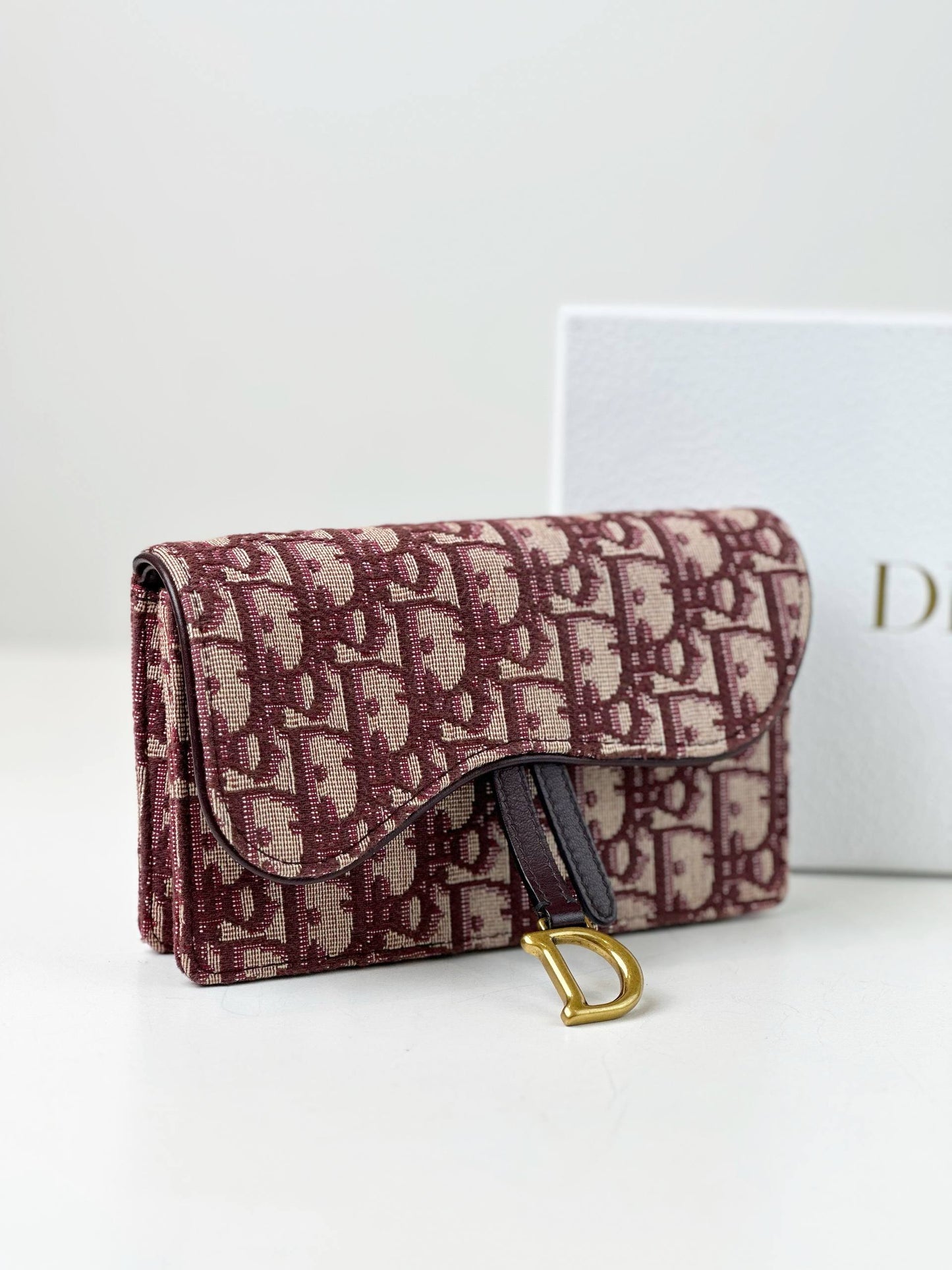 DIOR RED OBLIQUE SADDLE BELT POUCH