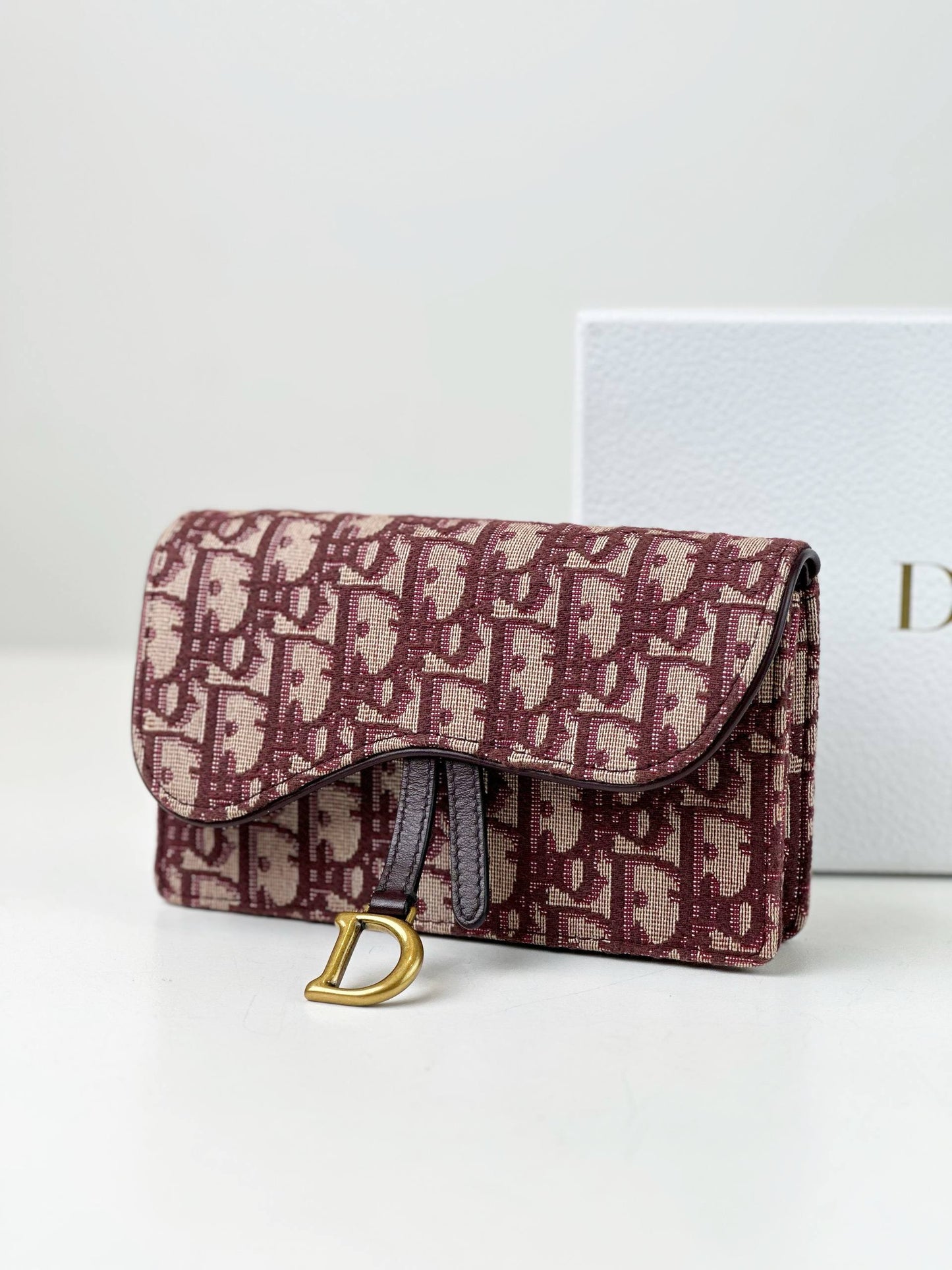 DIOR RED OBLIQUE SADDLE BELT POUCH