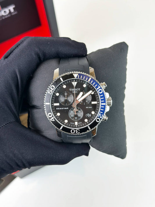 TISSOT SEASTAR 1000 CHRONOGRAPH BLACK DIAL QUARTZ WATCH