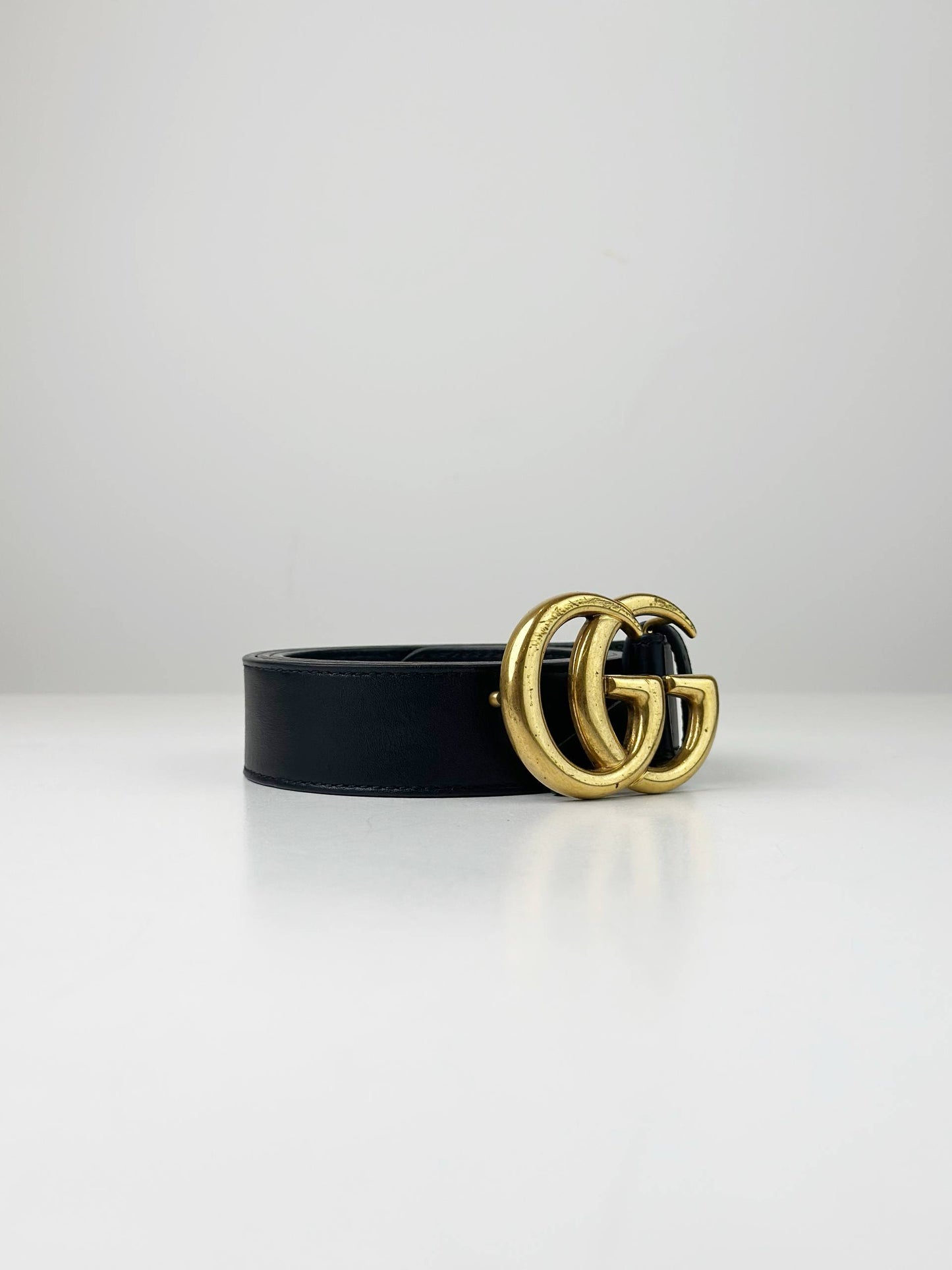 GUCCI GG MARMONT BLACK THIN BELT