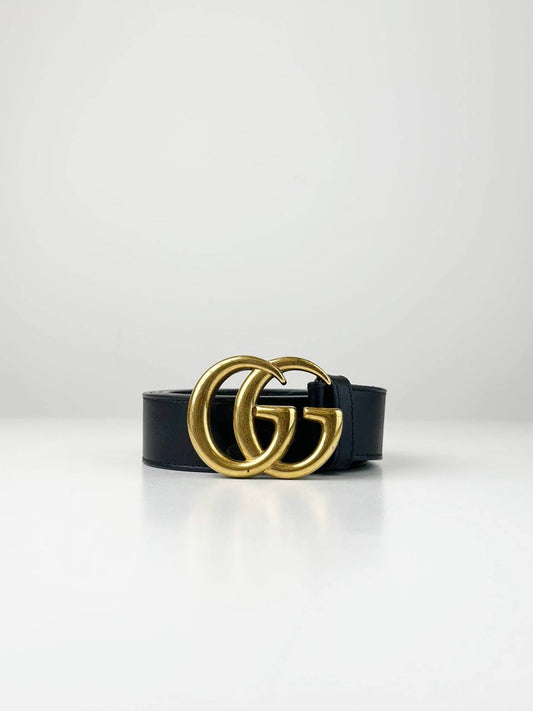 GUCCI GG MARMONT BLACK THIN BELT