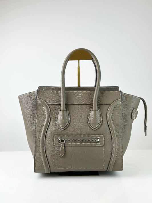 CELINE MICRO LUGGAGE GREY HANDBAG