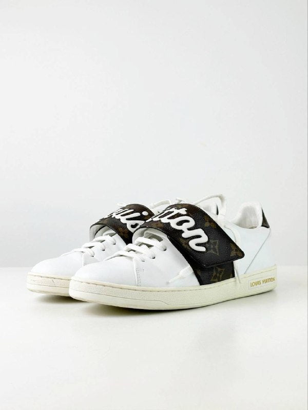 LOUIS VUITTON FRONTROW WHITE MONOGRAM SNEAKERS