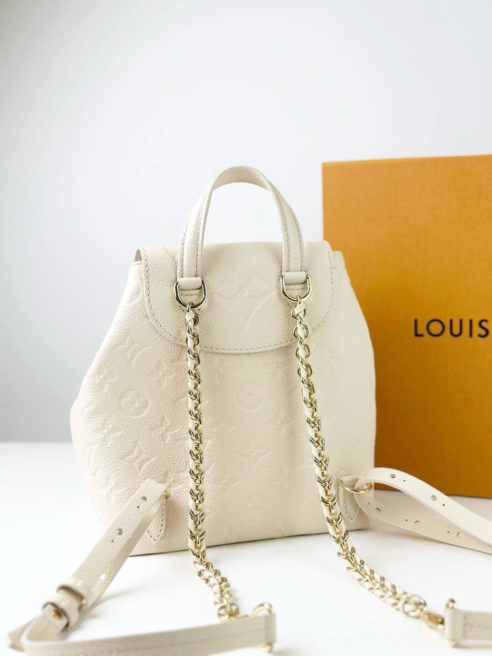 LOUIS VUITTON BACKUP CREAM EMPREINTE LEATHER BACKPACK
