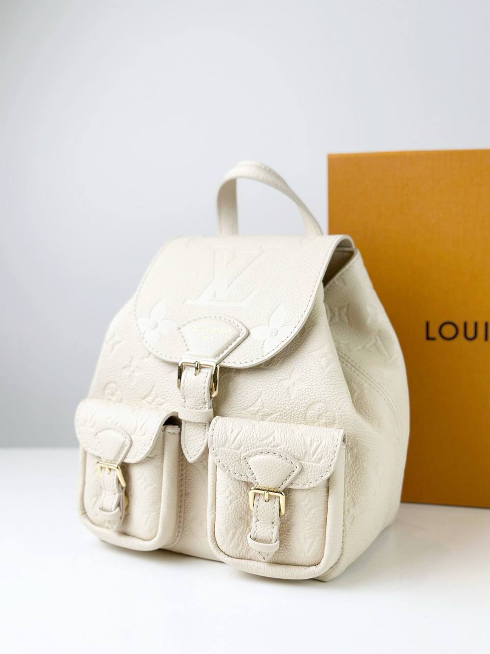LOUIS VUITTON BACKUP CREAM EMPREINTE LEATHER BACKPACK