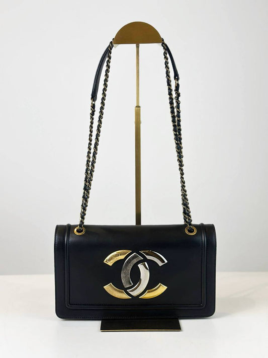 CHANEL CC ANTICO FLAP BLACK SHOULDER BAG