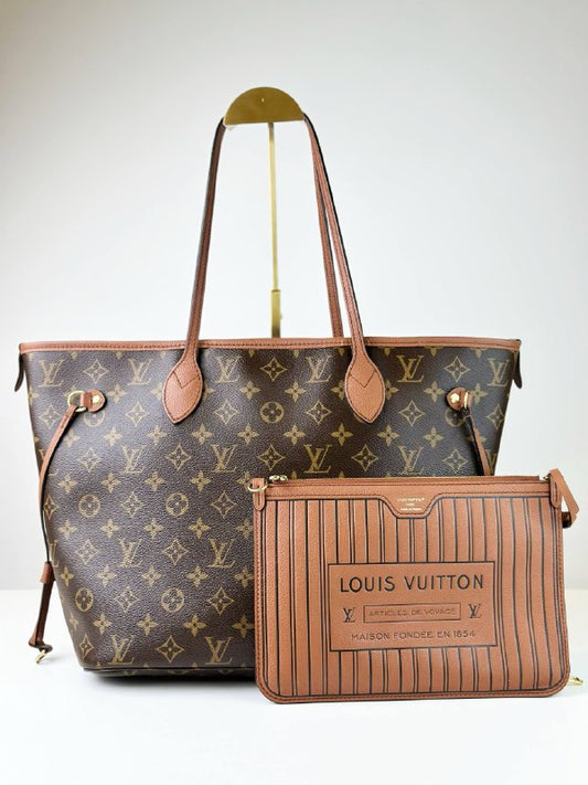 LOUIS VUITTON NEVERFULL MM INSIDE OUT TOTE BAG WITH POUCH