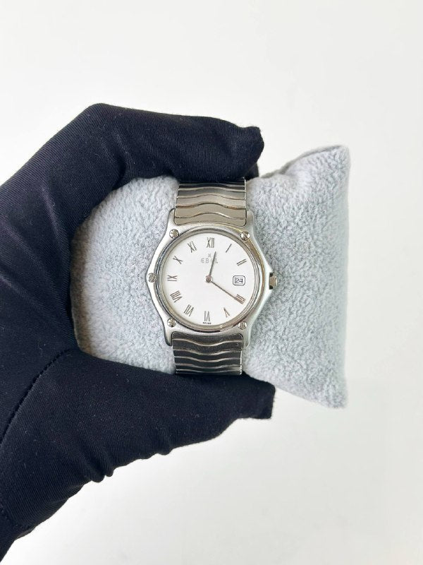 EBEL CLASSIC WAVE STAINLESS STEEL QUARTZ WATCH