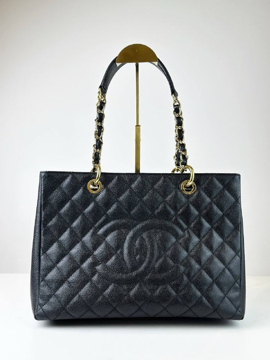 CHANEL GST GRAND SHOPPING BLACK TOTE BAG GHW