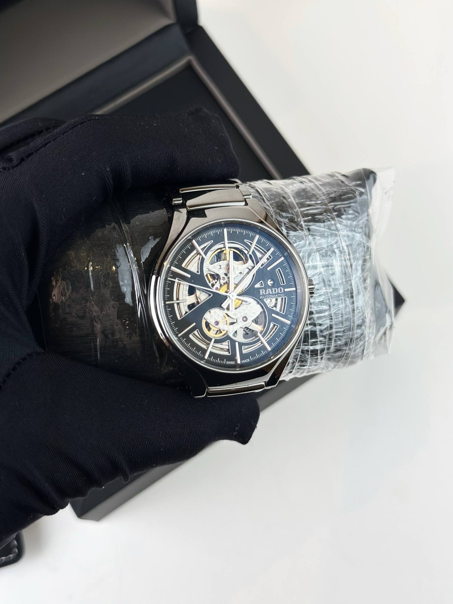 RADO TRUE AUTOMATIC OPEN HEART BLACK DIAL WATCH