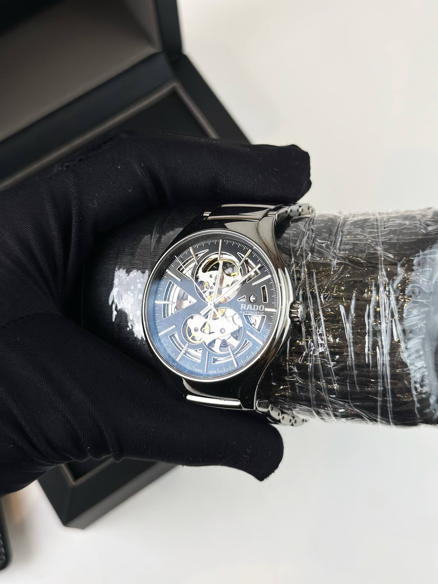 RADO TRUE AUTOMATIC OPEN HEART BLACK DIAL WATCH