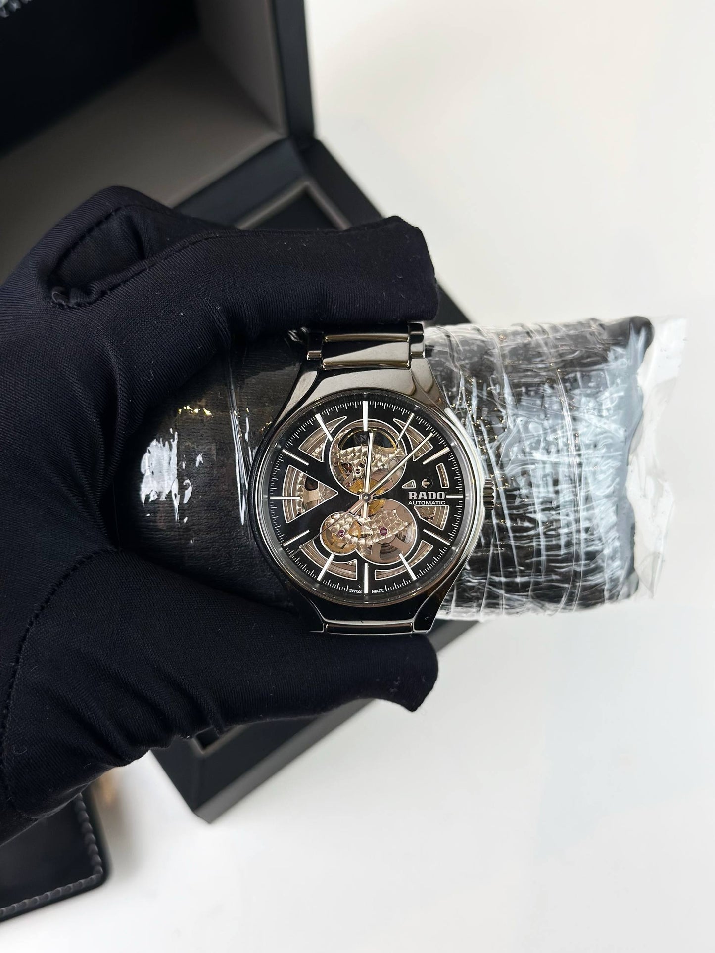 RADO TRUE AUTOMATIC OPEN HEART BLACK DIAL WATCH