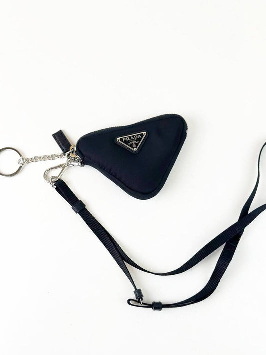 PRADA RE-NYLON BLACK LOGO POUCH