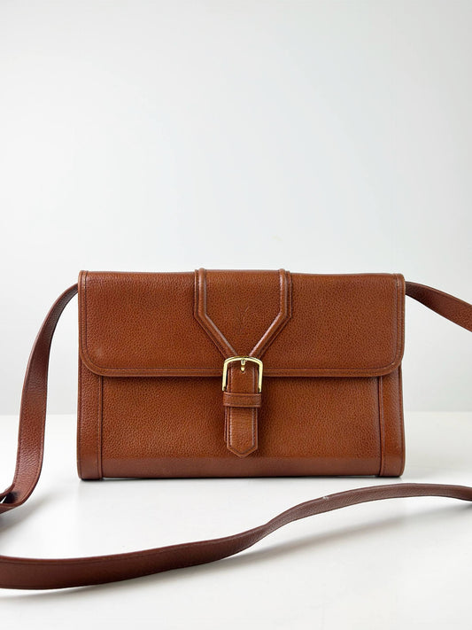 YSL VINTAGE BROWN CROSSBODY BAG