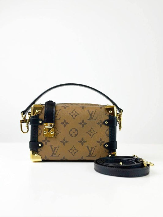 LOUIS VUITTON SIDE TRUNK PM REVERSE MONOGRAM CROSSBODY BAG