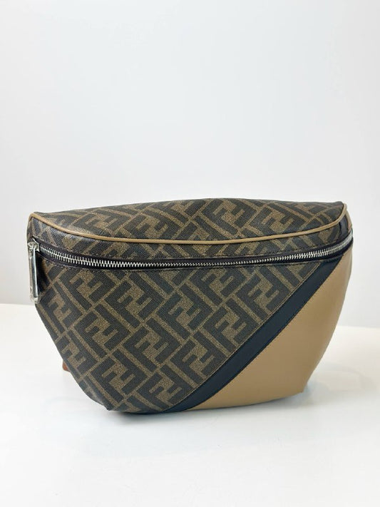 FENDI DIAGONAL ZUCCA FF BELT BAG FULL SET