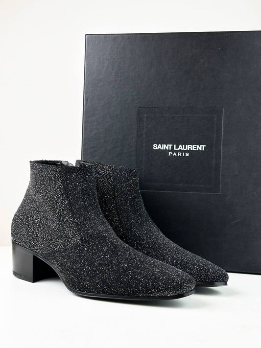 YSL GLITTER BOOTS