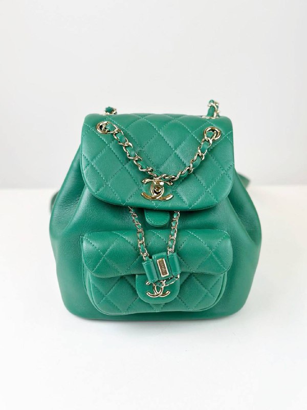 CHANEL DUMA GREEN SMALL BACKPACK GHW