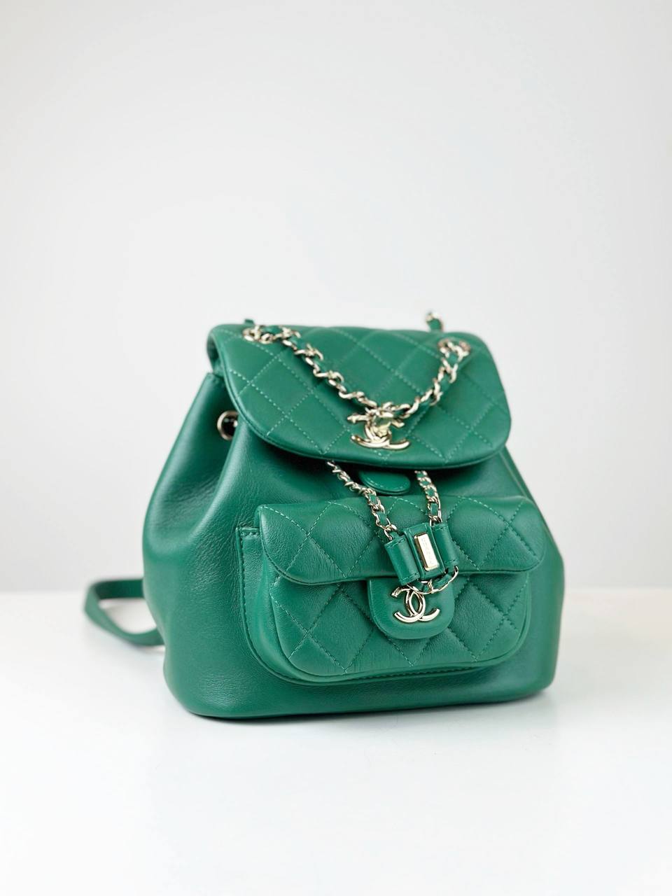 CHANEL DUMA GREEN SMALL BACKPACK GHW